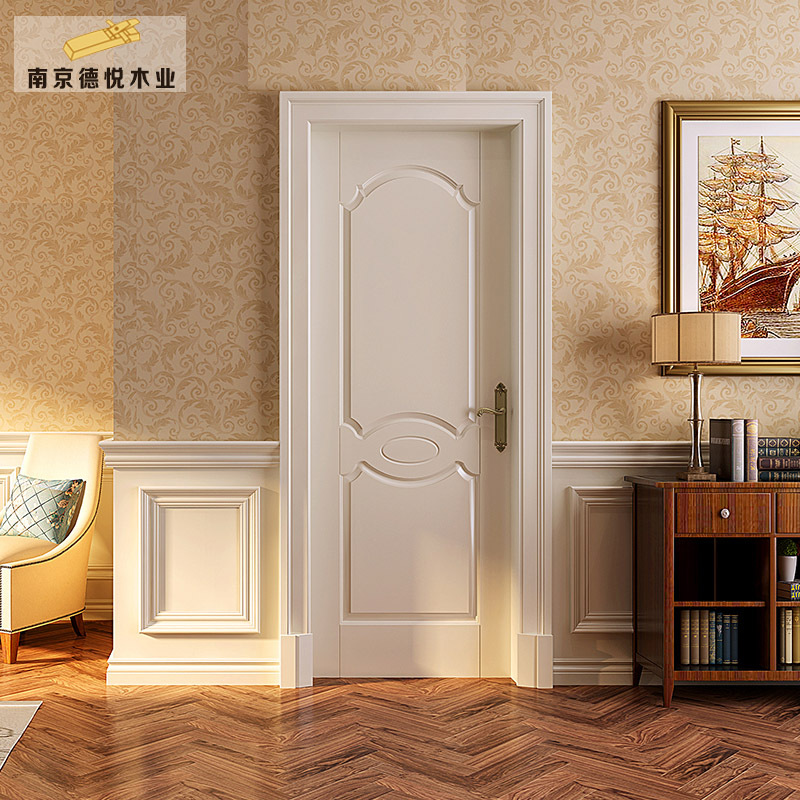 厂家生产木门 现代白色实木门 家用简约风卧室平开门 全屋可订