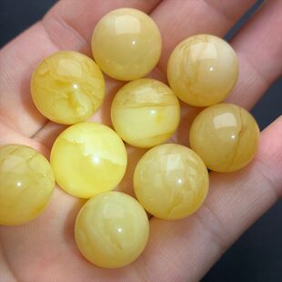 天然蜜蜡俄料飘白花蜜蜡鸡油黄白蜜散珠配珠单珠圆珠文玩多宝配饰