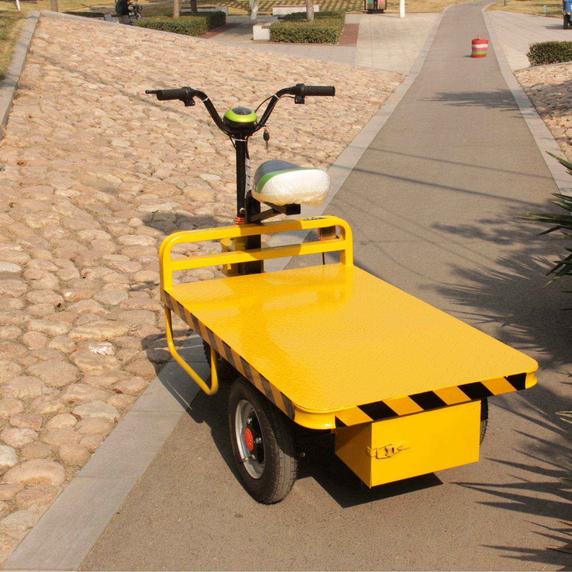 江苏倒骑驴静音电动四轮升降平板车工厂工地搬运车物流运输升降平