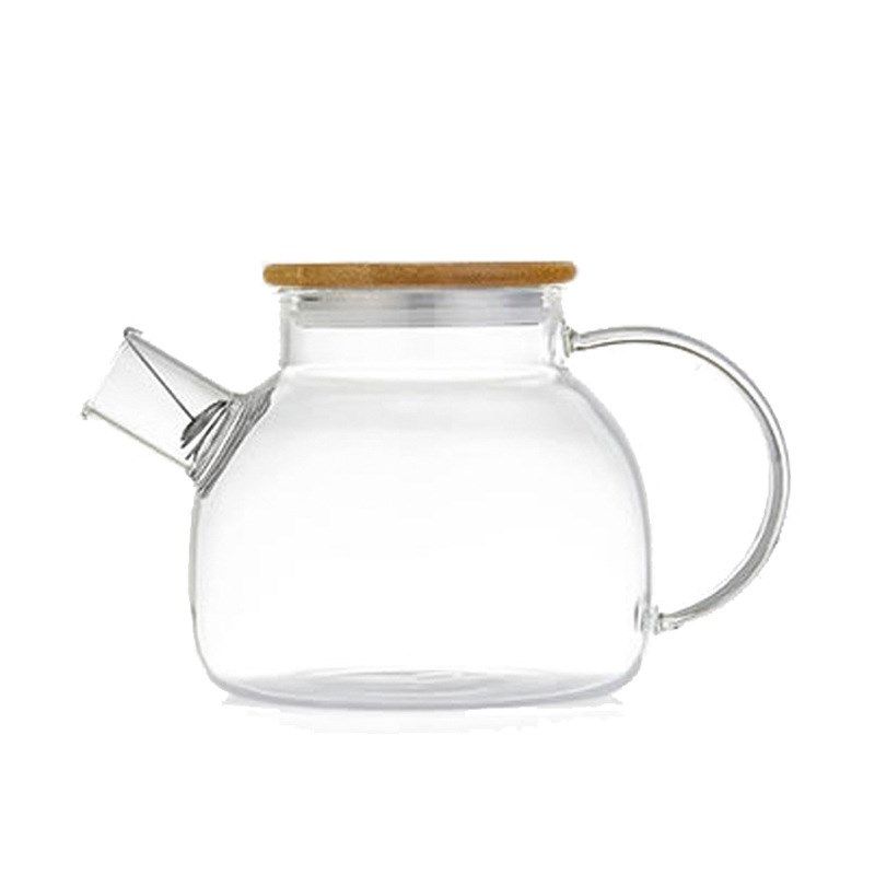 竹盖水壶玻璃泡茶壶带过滤茶壶冷大容量高硼硅玻璃U水壶耐高温家,餐饮具,冷水壶,淘宝优惠券,粉丝福利购,淘宝优惠卷