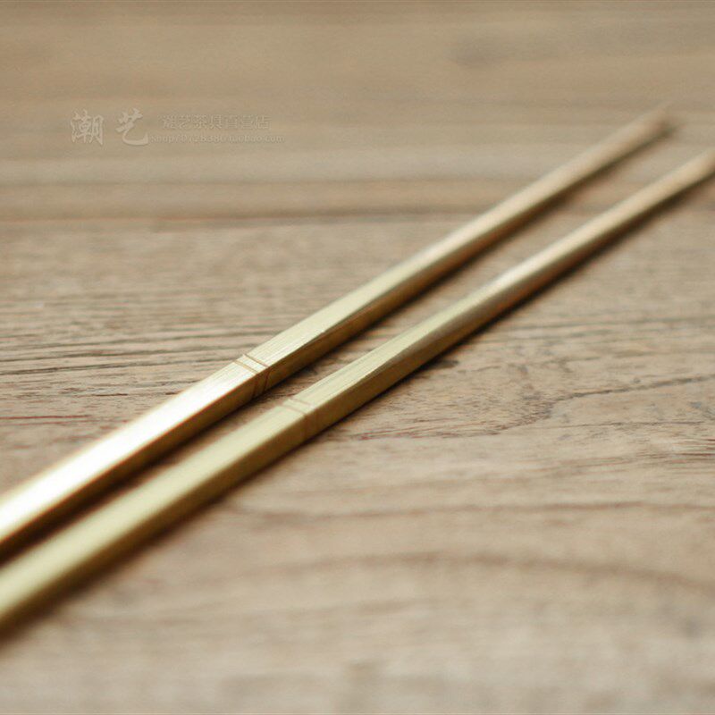 潮州工夫茶五宝手k工黄铜火筷子 碳筷 夹橄榄碳 木炭 炭炉功夫茶