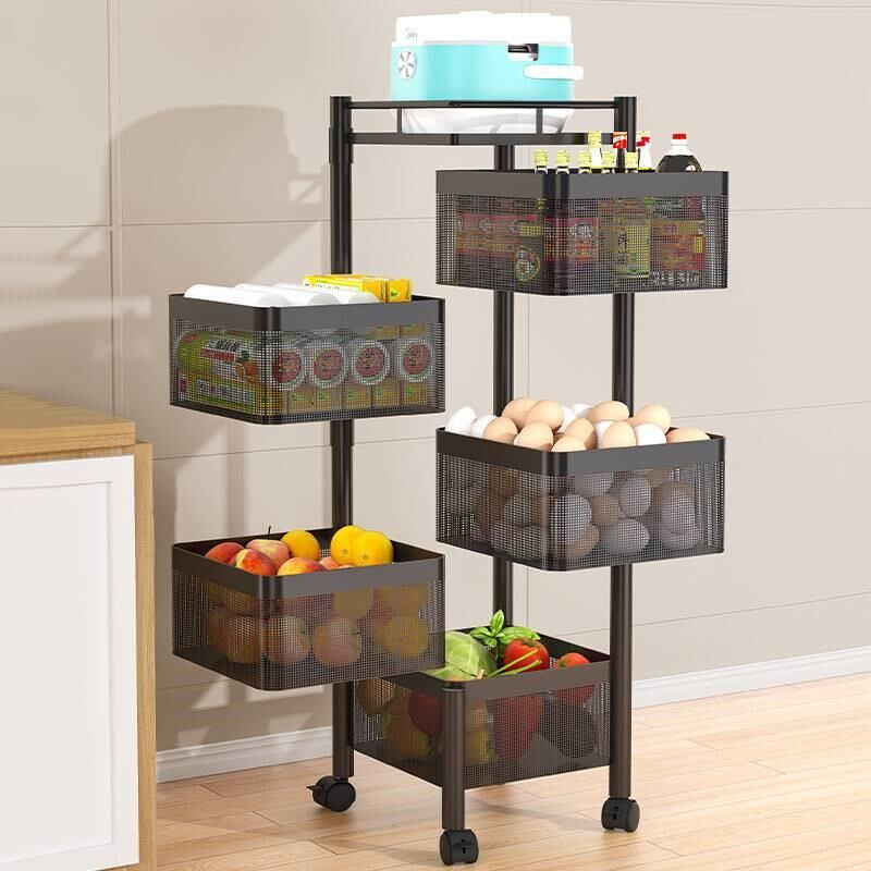 旋转蔬菜置物架厨房三角放u菜架子落地式多层转角水果菜篮子收纳