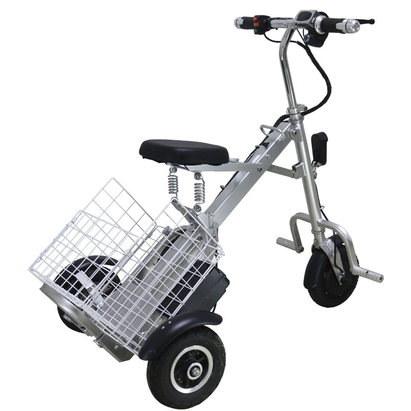 折叠电动车自行车超轻便携小型老年人双人残P疾人三轮代步车锂电