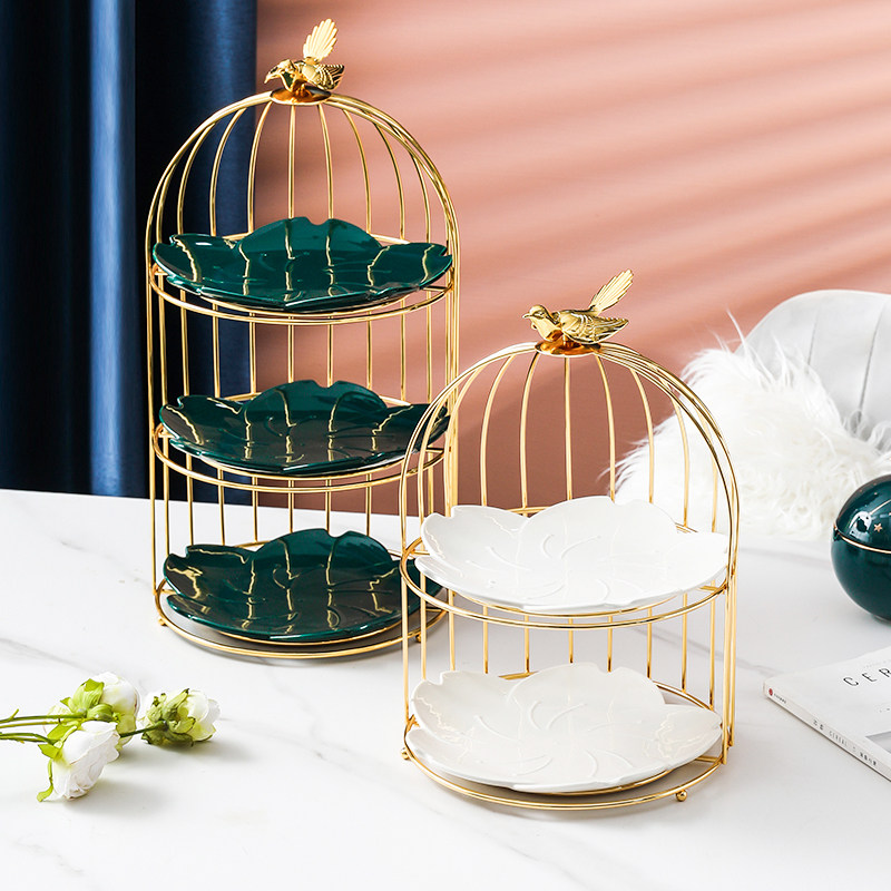 欧式多层下午茶高脚点心盘点心架甜品台展示N架水果茶点盘冷餐茶