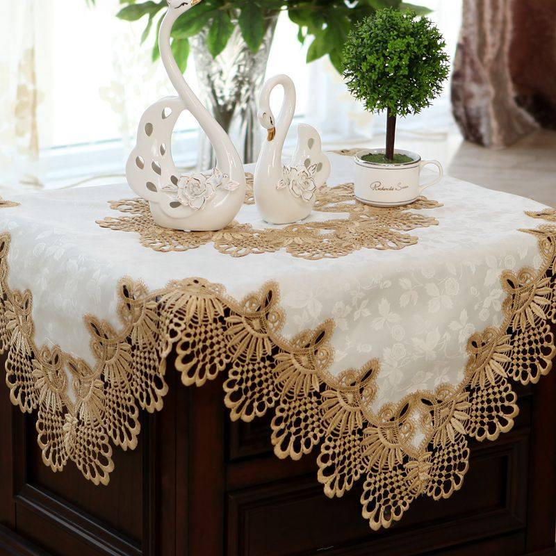床头柜布茶几桌布台布方桌布布艺蕾丝花边客厅家用U欧式长方形盖,居家布艺,桌布,淘宝优惠券,粉丝福利购,淘宝优惠卷