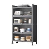 厨房置物架落地多层橱柜多功能微波炉烤箱置S物柜子锅具收神器