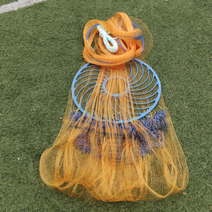 新款带兜飞盘网传统网改飞盘网大E盘包塑焊接铁链易抛网加大兜