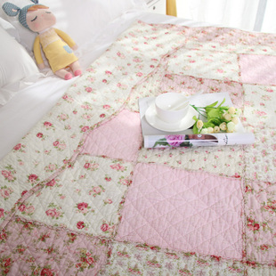 新款床品韩式g田园全棉绗缝床盖纯棉加厚床单夏季空调薄被可机洗