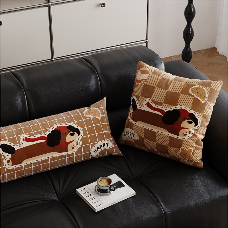 美拉德风圣诞节抱枕客厅懒人沙发抱枕套H长条腰靠枕床头靠垫不含