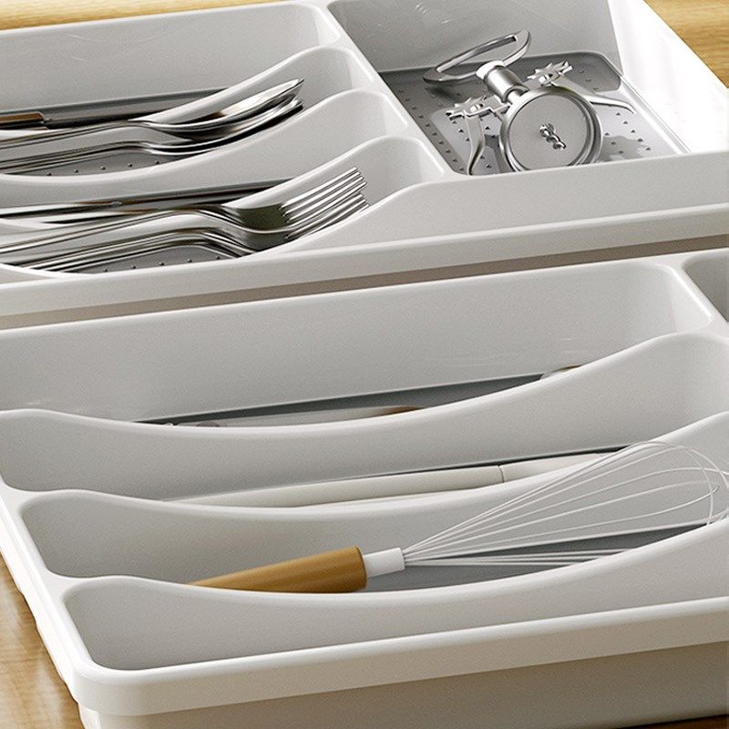 厨房抽屉收纳盒刀叉勺可叠加带分格餐具收纳O分隔抽屉橱柜整理盒,收纳整理,其他收纳盒,淘宝优惠券,粉丝福利购,淘宝优惠卷