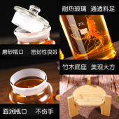 广口磨砂高硼硅泡酒玻璃瓶专用酿酒罐10斤40斤泡人W参药酒耐热坛