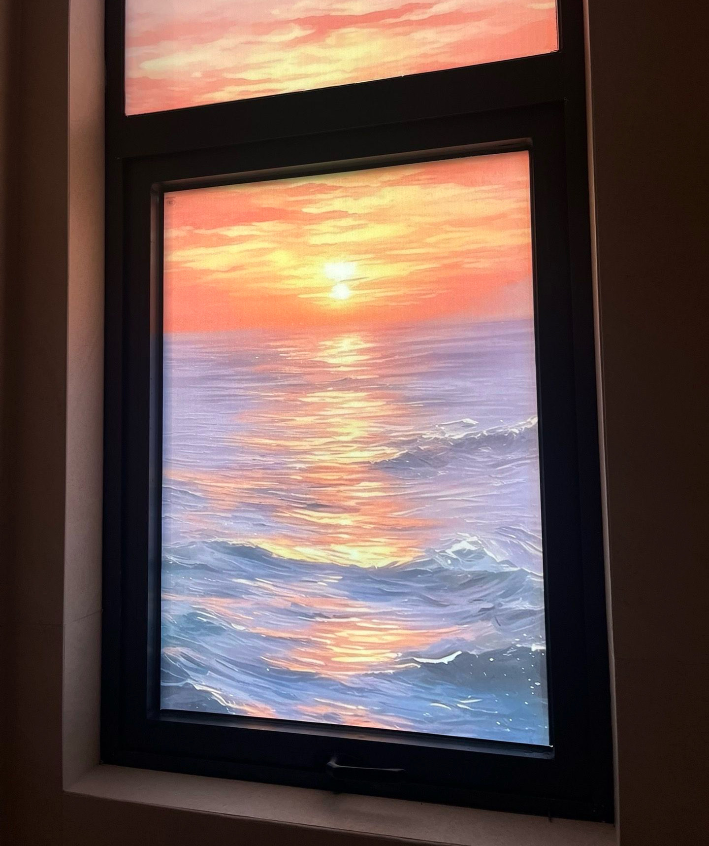 落日余晖贴纸卫生间防窥膜油画风玻璃贴浴室厕所窗户贴纸新款,家居饰品,玻璃膜/贴,淘宝优惠券,粉丝福利购,淘宝优惠卷