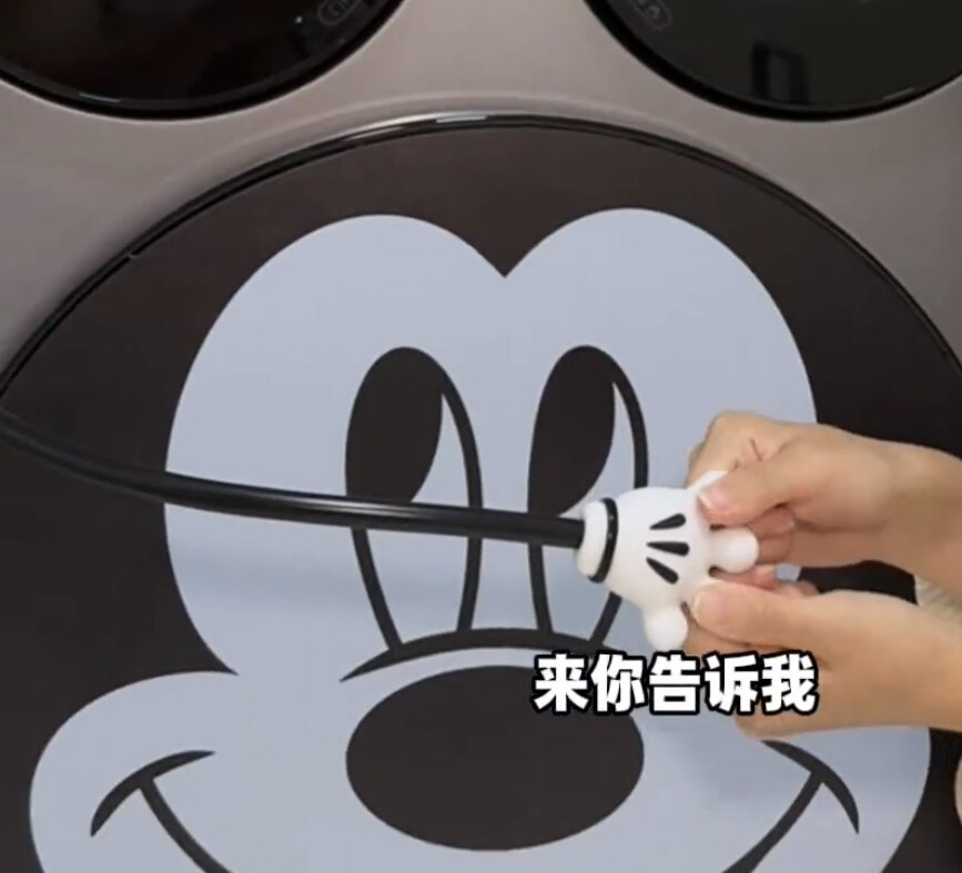 米奇滚筒洗衣机门固定器吸盘式强磁铁通风防霉防潮防撞卡扣防手夹