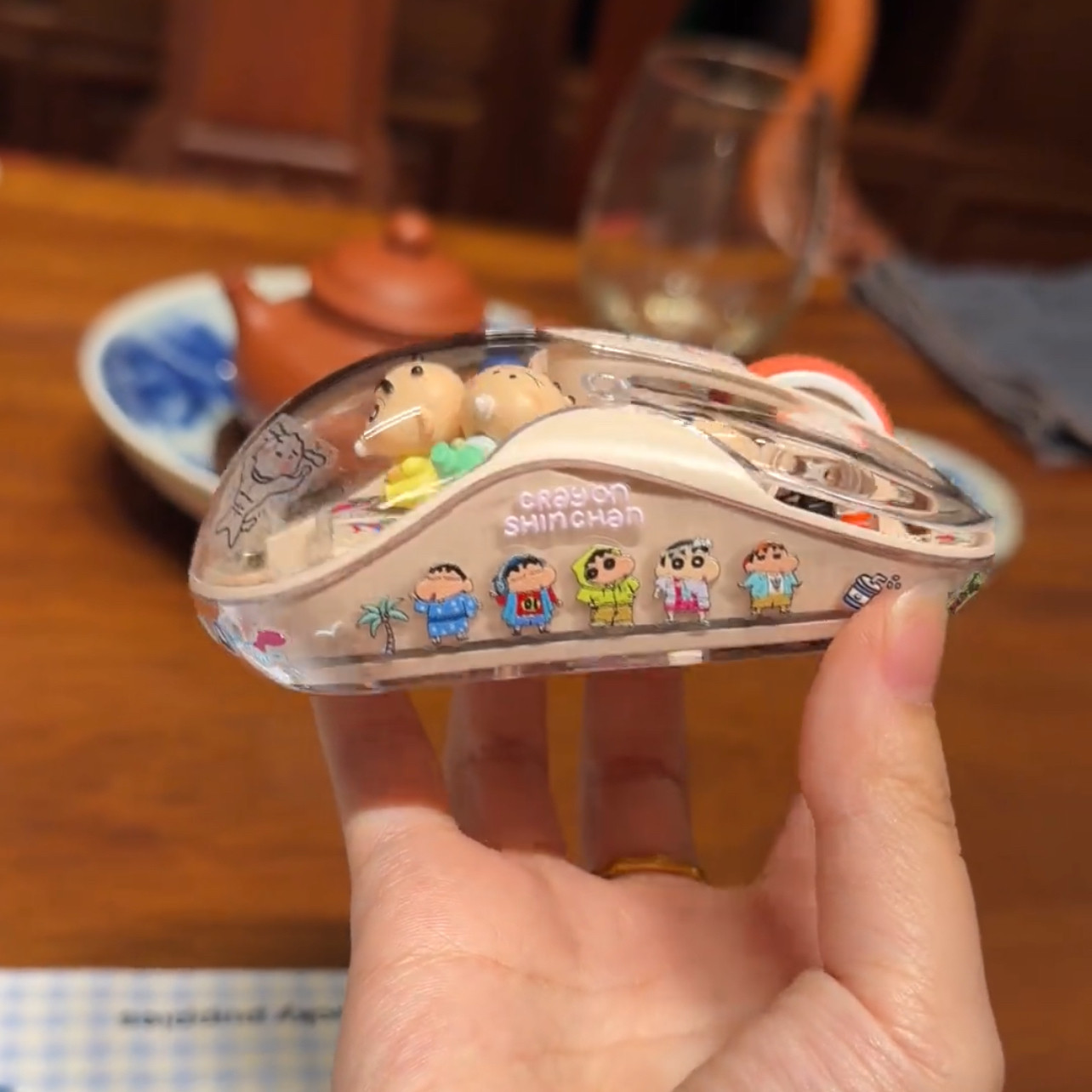 透明无线蓝牙充电静音可DIY自制摸鱼神器电脑平板可爱苹果鼠标