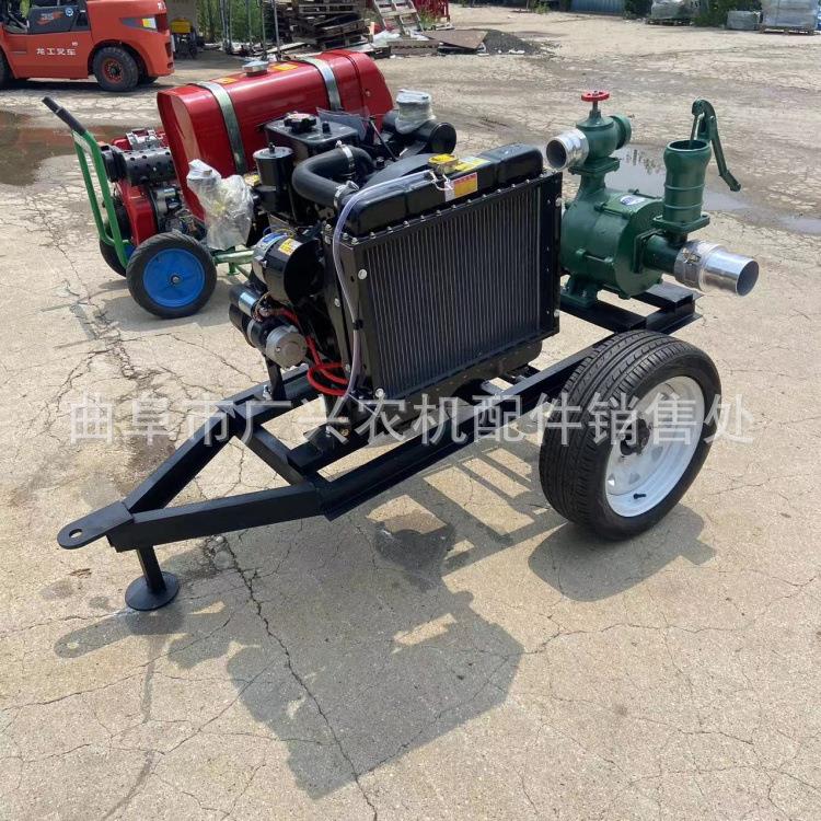 双缸油机4寸离心泵JDT大叶农用浇轮地喷泵 卷盘柴机喷枪增灌压泵