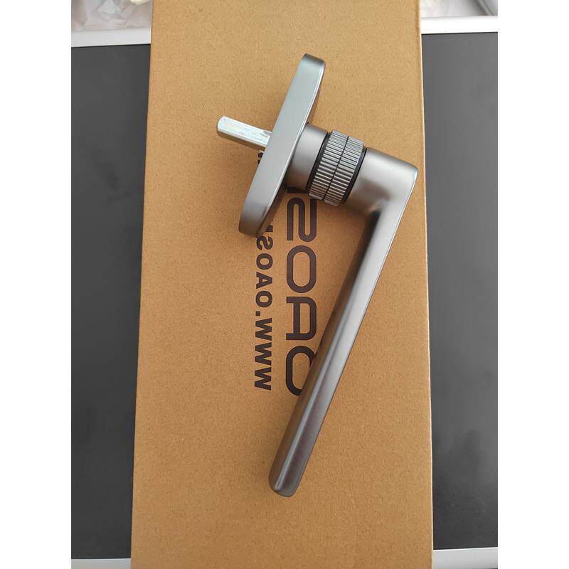 霍曼儿童安全锁把手带锁纱窗一体儿童保险旋钮电解执手方轴门窗