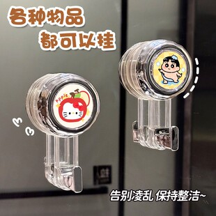 卡通可爱旋转吸盘挂钩真空免打孔承重粘钩厨房门浴室卫生间衣物钩