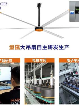 INH永磁工业大吊扇厂房风大扇7米工业大扇功率4米.吊8厂房工业大