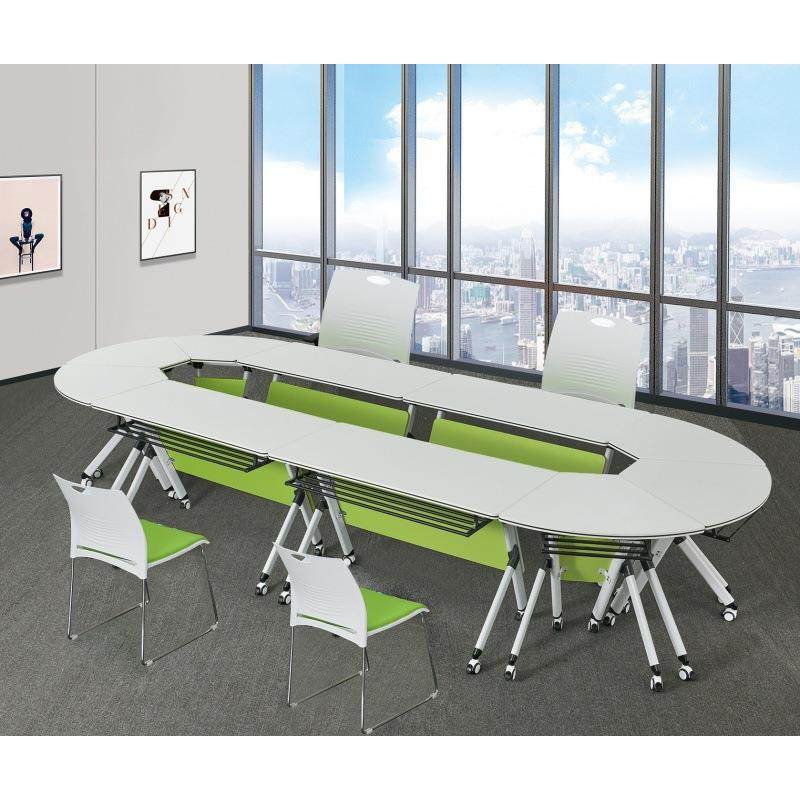 折叠会议训桌椅组合可移动拼人长条桌双课接桌SD0042椅职员办公培