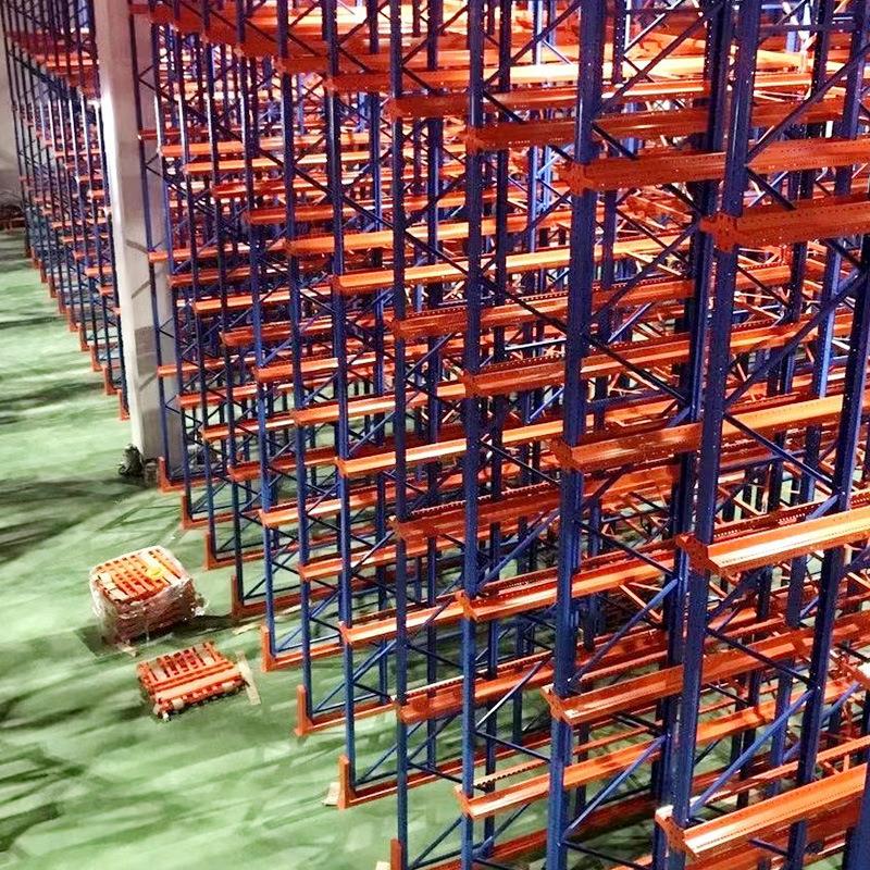 仓储通式贯货架通廊自式驶货入式架穿梭车动GIN化重型货架储藏储