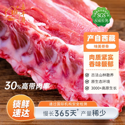藏香猪生鲜猪肉高原藏区食材真空袋装龙骨脊骨土猪黑猪骨头包邮