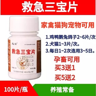 迅销救急三宝片100片鸡鸭鹅鸽等及小动物犬猫 饲料添加剂