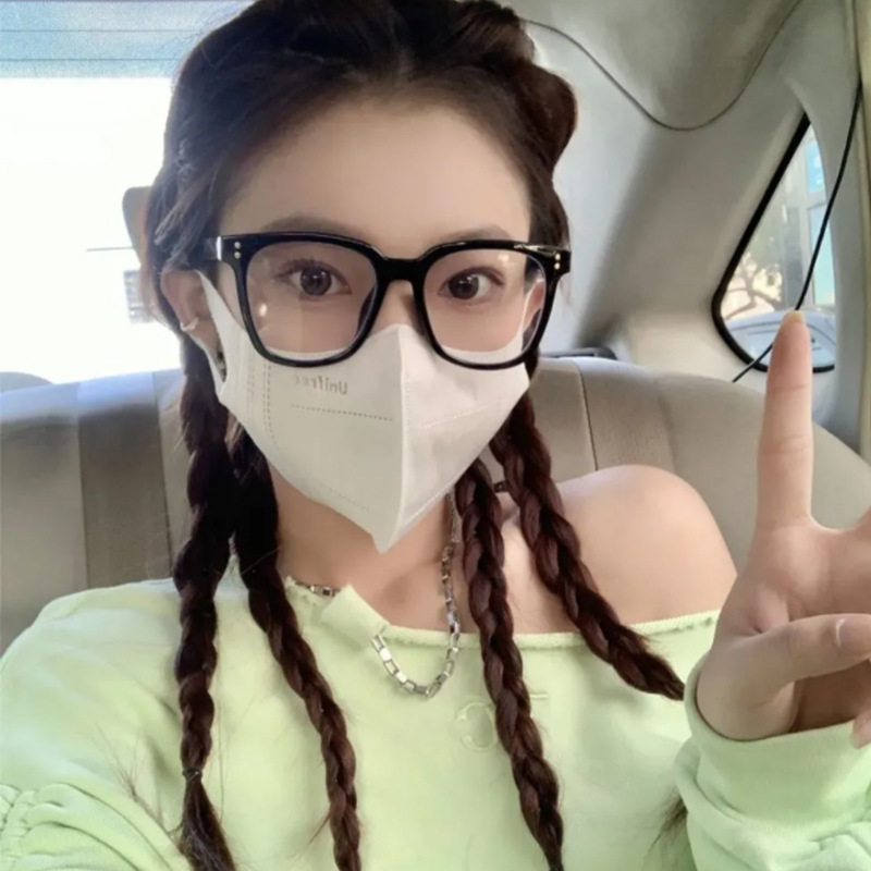 安网红大框素颜黑框眼镜女近视眼镜框大脸显瘦可配度数2129