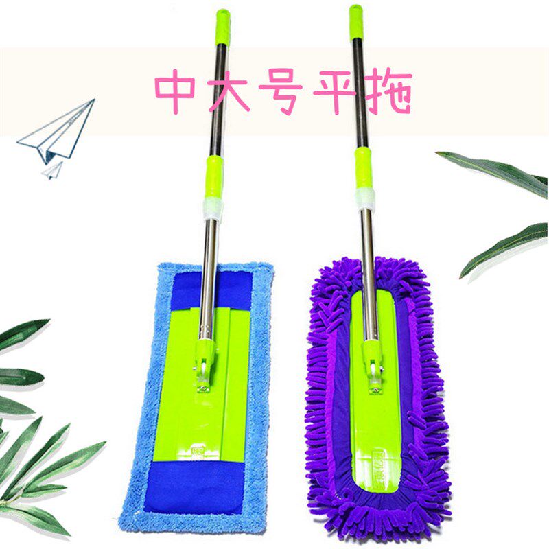 大号平板a拖把雪尼尔毛毛虫毛巾尘推不锈钢懒人一拖净实木地板瓷