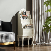 杂志书架收纳沙发旁小o报刊置物架美式 书报架绘本架儿童落地展示