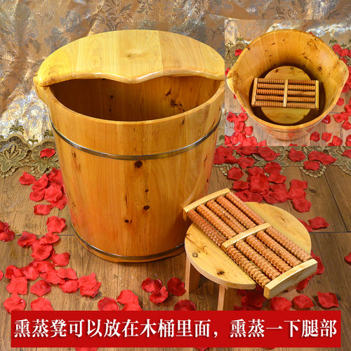 四川香柏木泡脚木桶足浴桶洗脚桶浴足木盆泡脚盆家U用洗脚木盆加