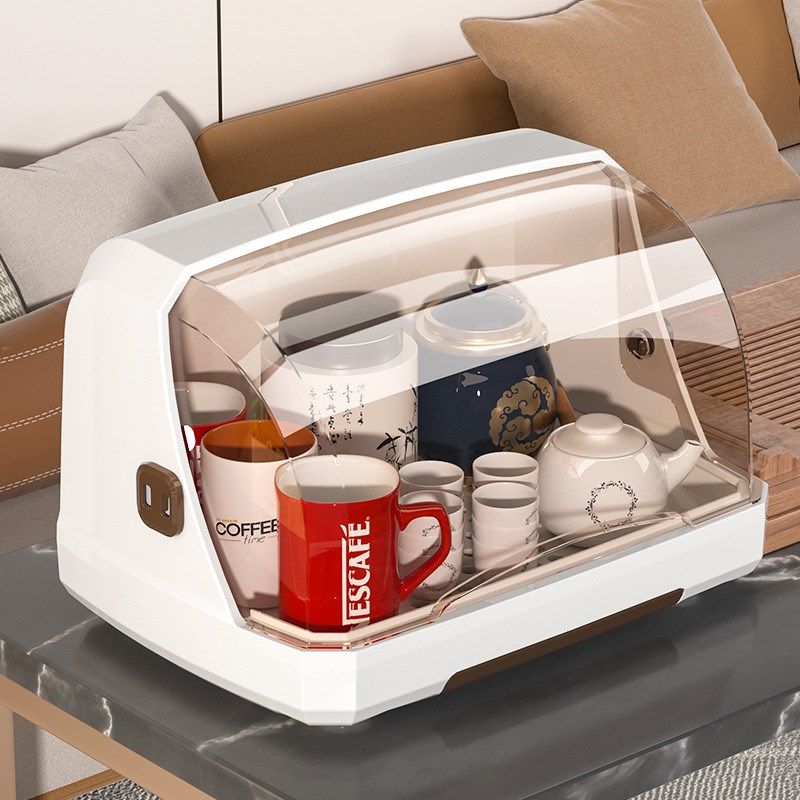 防尘杯子收纳置物架水杯收纳盒桌面玻璃杯茶N杯托盘沥水杯架子杯,收纳整理,桌面收纳盒,淘宝优惠券,粉丝福利购,淘宝优惠卷