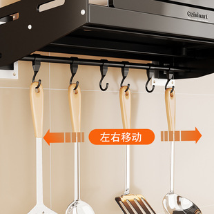 厨房微波炉置物架免打孔壁挂烤箱架子挂墙上支架T小家电收纳架加