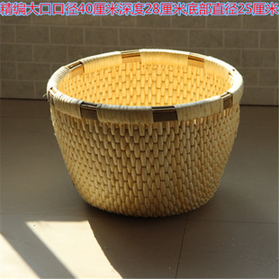 农家手工编织 竹筐 柳筐 柳条z匾 圆形收纳筐柳条簸箕 竹匾 笆斗