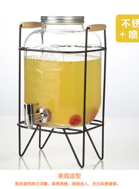 泡酒瓶10斤家用透明玻璃酒瓶泡A酒玻璃瓶 5升8升果汁罐密封罐坛子