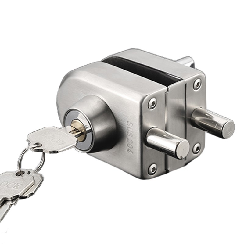 玻璃门锁 插销锁 单门锁 单门双开锁 304不锈钢玻璃门Y插销锁 单