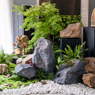 pu仿真石头造景摆件泡沫假石头C贴墙户外庭院景观石室内软装假山