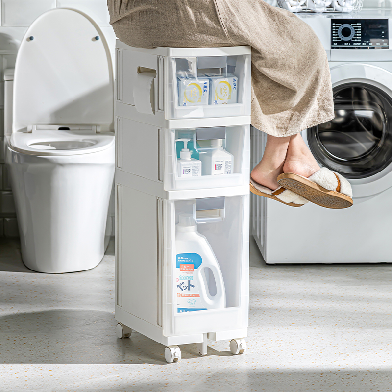 卫生间夹a缝置物架家用抽屉式浴室缝隙收纳架落地多层洗手间窄边