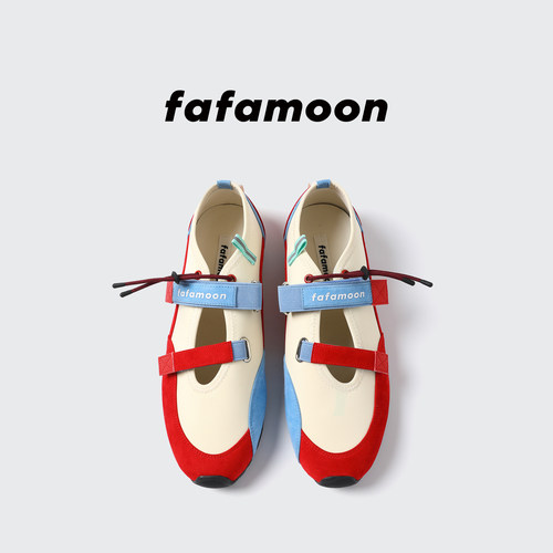 fafamoon设计师品牌夏季魔术贴休闲运动鞋女轻便舒适