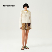 女舒适休闲长袖 fafamoon设计师品牌夏季 镂空钩花开衫