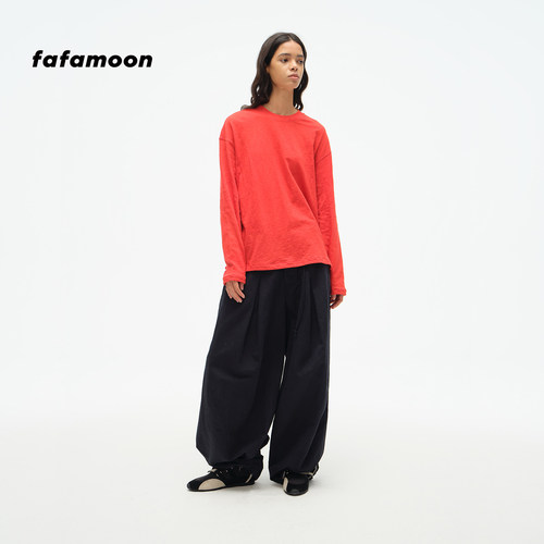 【博主同款】fafamoon设计师品牌秋冬圆领长袖T恤基础内搭套组女