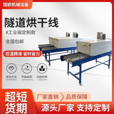 丝印喷油拉隧道炉烘干线耐高温铁氟龙输送带不锈钢网带链板烘干线