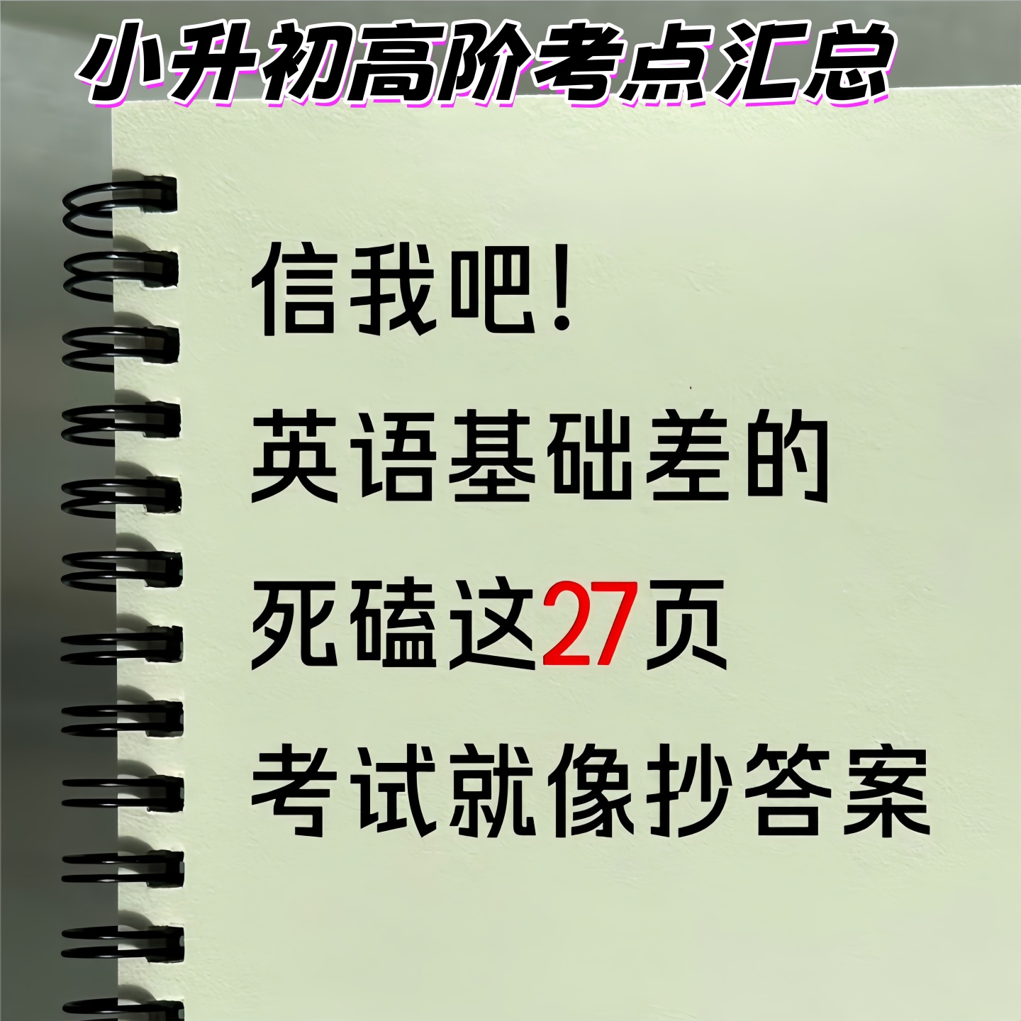 2025小升初高阶考点汇总新小学初中30天全搞定英语语法大招100条