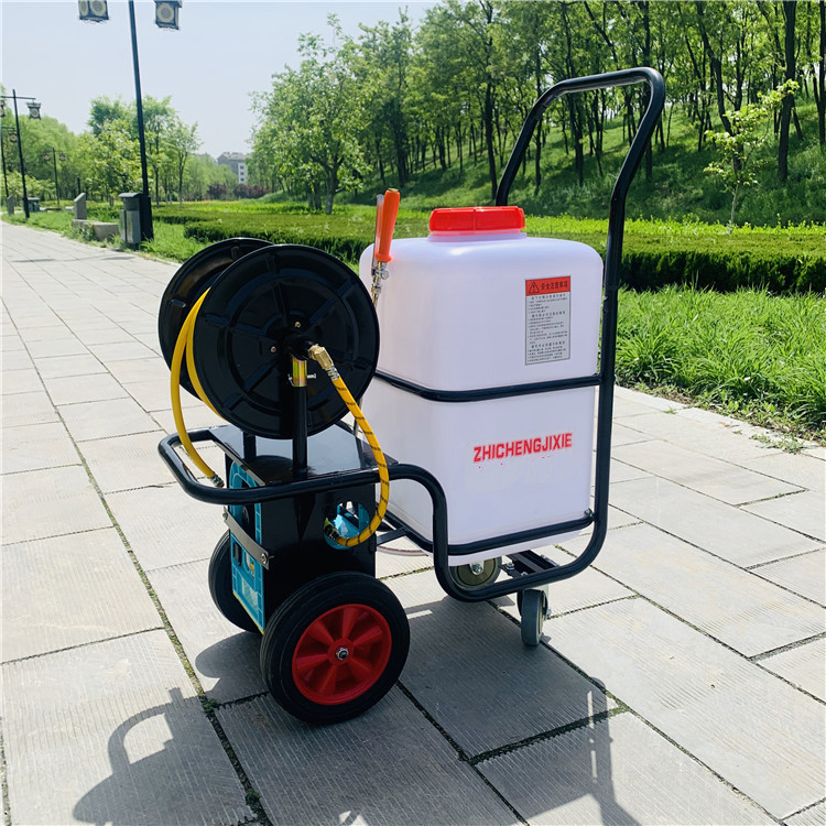 供应小型电动打药车 手推式电瓶喷雾器 多功能绿化洒水车