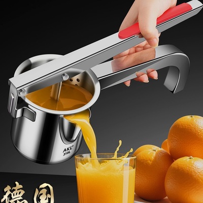 手动榨汁机大号家用316L不锈钢甘蔗橙汁石榴压榨器柠檬橙子挤压器