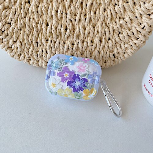 苹果Airpods3/4涂鸦外壳耳机保护套pro2/3小清新可爱个性花波漾苹果防摔壳