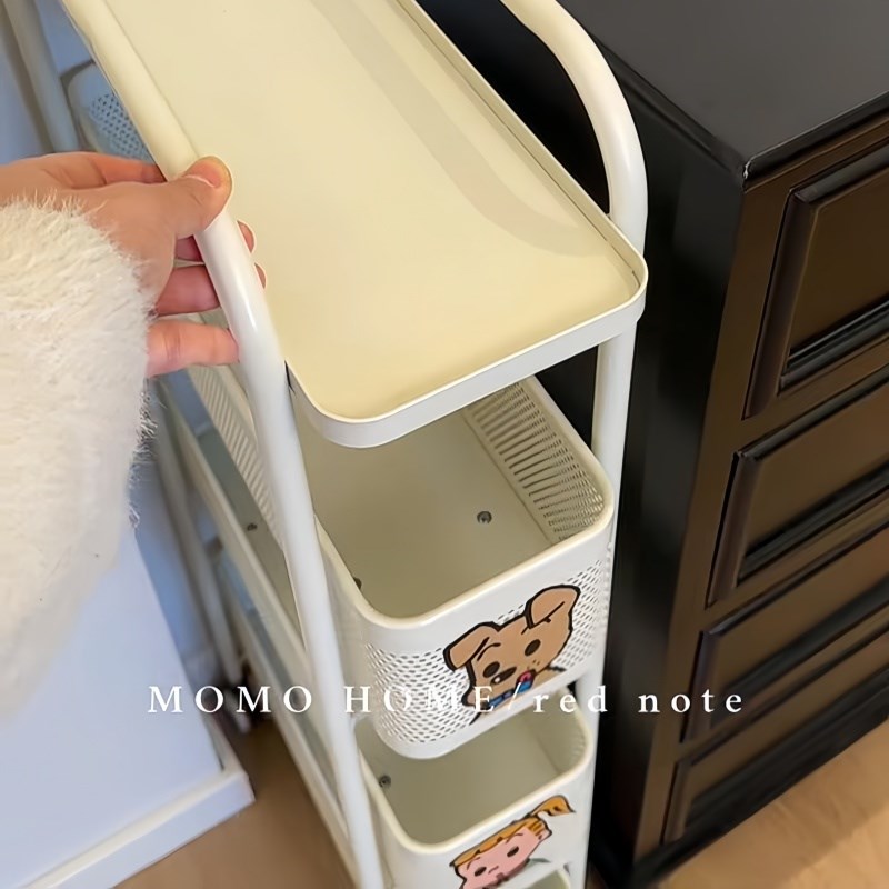 厨房夹缝置物架落地多功能抽拉篮架子小推车冰箱侧一体靠墙收纳柜