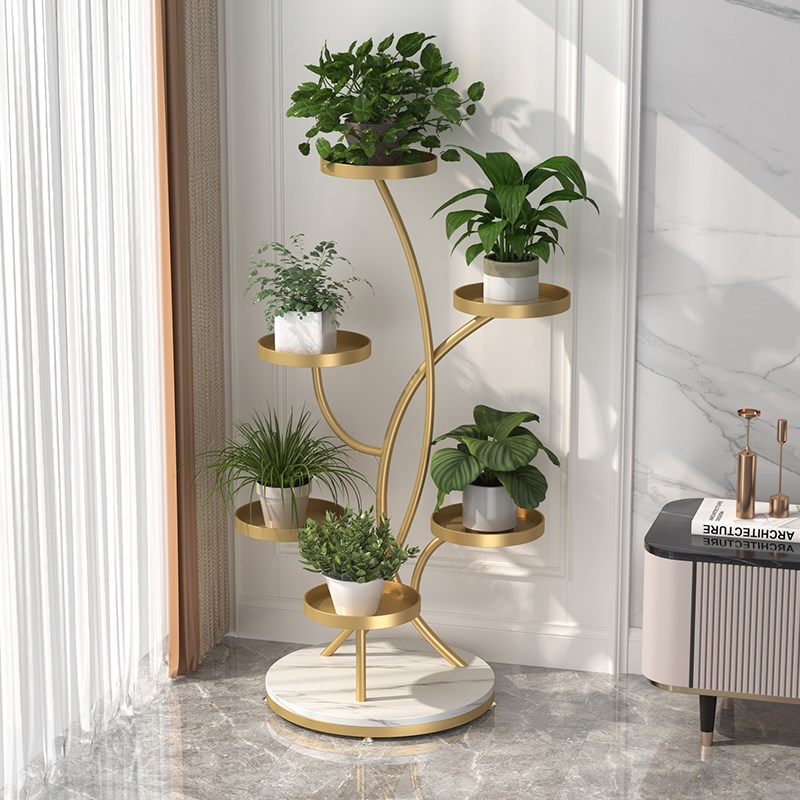 花架客厅落地式室内带轮沙发旁可移动阳台绿萝多肉植物花盆架铁艺