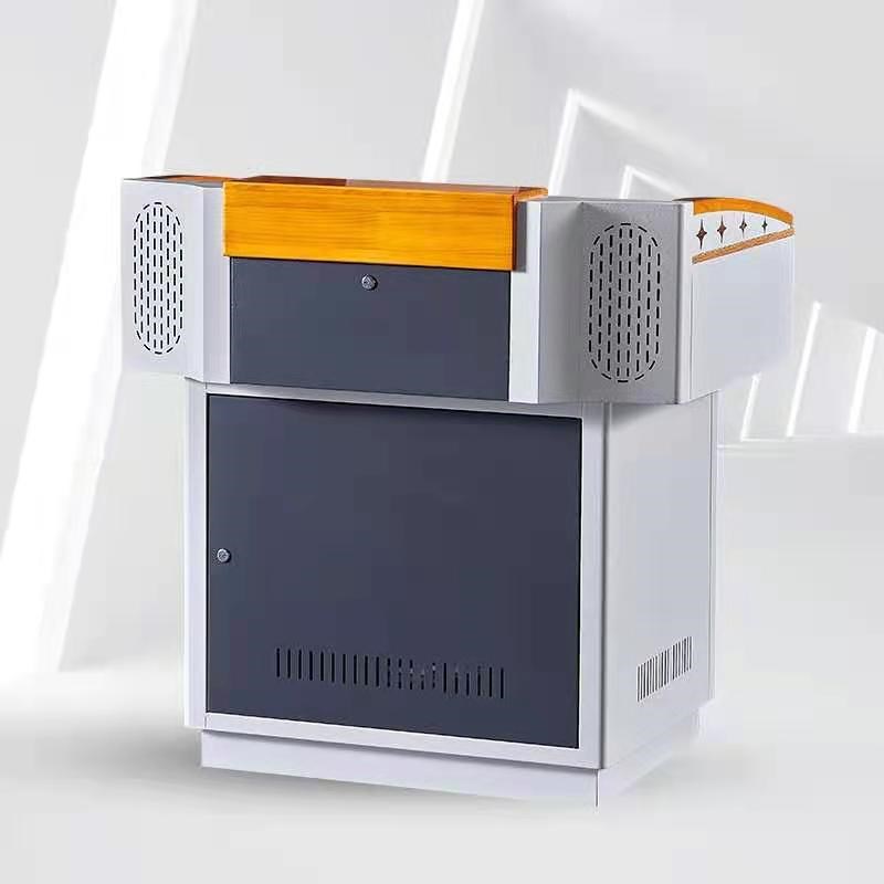 钢制讲台班班通演讲台教师教室用讲桌实木讲台电教中控讲桌演讲台