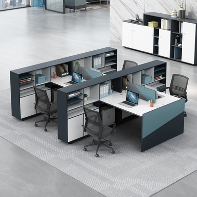 立典员工办公桌台桌椅组合财务桌 2/4/6办公室办公家具电脑职员桌