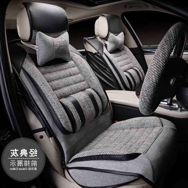 汽车坐垫陆风X7长安CS75逸动h2哈弗H6景逸x5四季通用亚麻全包座套